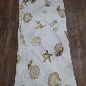 Pottery Barn Coastal Seashells Full/Queen Duvet Cover White w SandTanBrown